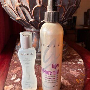 Biosilk Silk Therapy and Tiger Moisture Mist Reconstructor